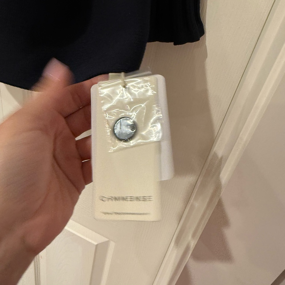 Commense brand Elegant Black Ribbed Women's peplum top - Picture 4 of 5